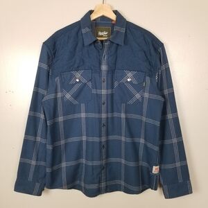 Howler Brothers / Quintana Quilted Blue Plaid Button Up / Size Large